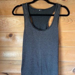 Women's Sparkly Silver Stiped RacerBack Tank Top